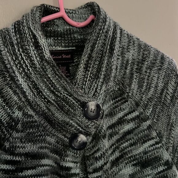 Katharine Street blue/grey Swing Cardigan Sweater Size Large - Picture 8 of 11